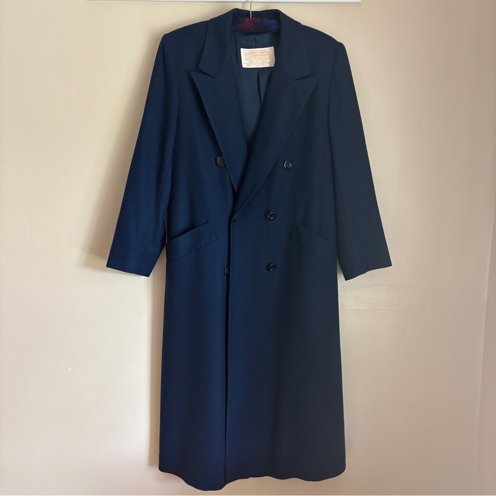 Pendleton Vintage Wool Trench Coat in Navy, 6